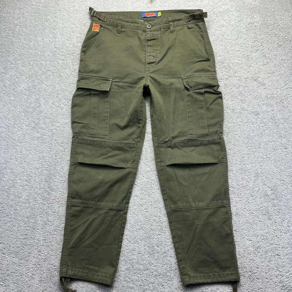 Empyre Cargo Pants Mens Size 30 Olive Green Relaxed Fit Skate Trousers Utility
